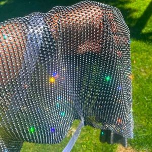 Nasty Gal, sparkling mesh skirt. Size: S/M